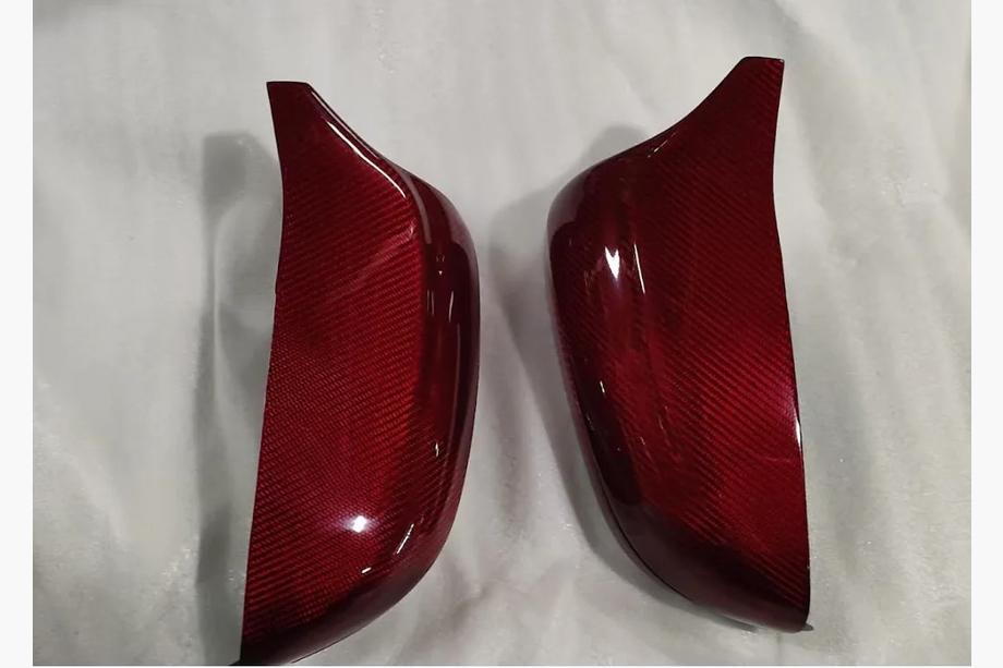 BMW 4 серія G22/23/26 2020- рр. Кришки дзеркал M-Look (Червоний карбон) Image
