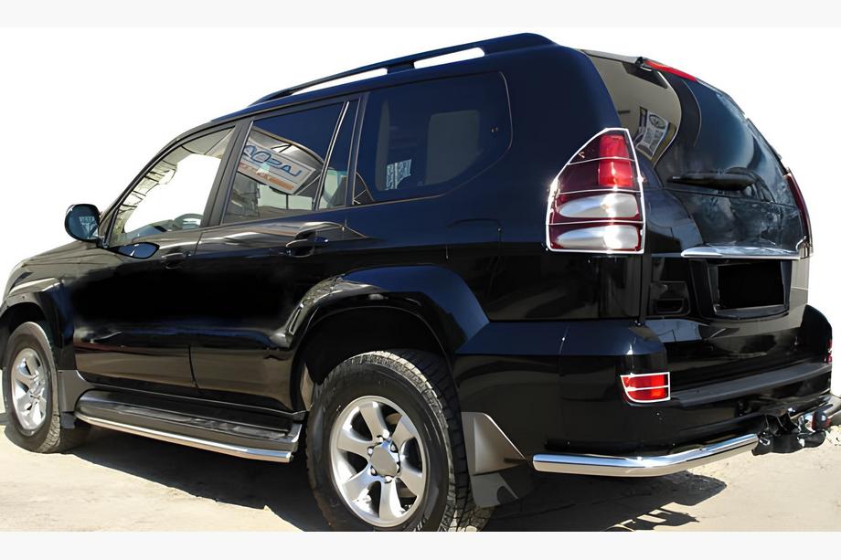 Toyota Land Cruiser Prado 120 2002-2009 рр. Задні куточки AK003 (2 шт., нерж) Фото 1
