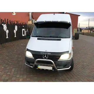 Кенгурятник Exclusive (нерж.) Mercedes Sprinter W901/902/903/904/905 1995-2006 рр. фото 4