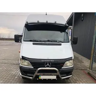 Кенгурятник Exclusive (нерж.) Mercedes Sprinter W901/902/903/904/905 1995-2006 рр. фото 2