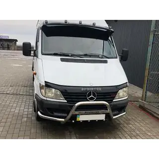 Кенгурятник Exclusive (нерж.) Mercedes Sprinter W901/902/903/904/905 1995-2006 рр. фото 1
