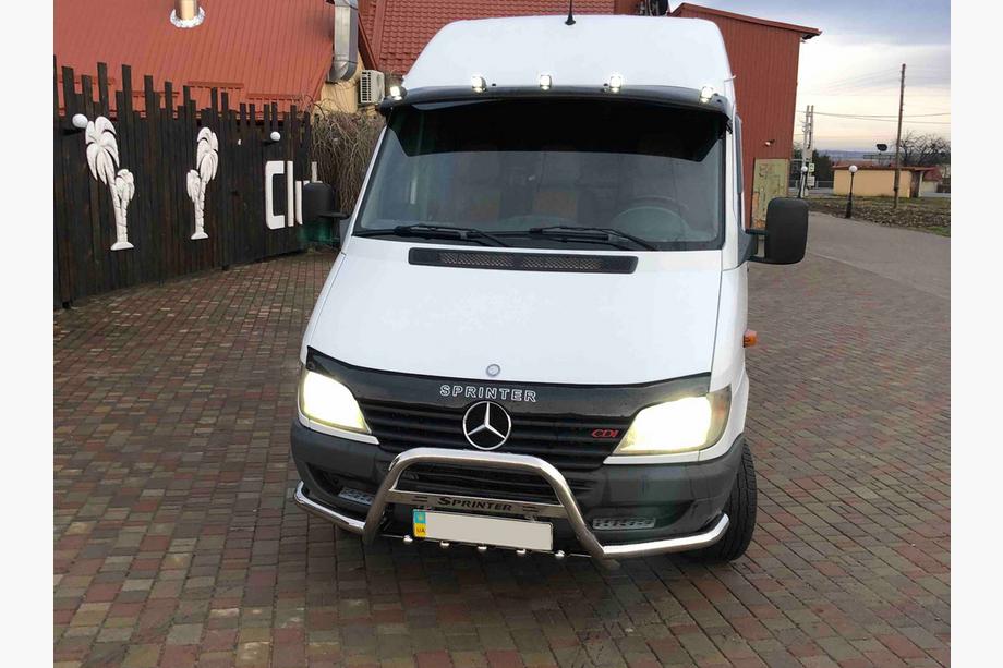 Mercedes Sprinter W901/902/903/904/905 1995-2006 рр. Кенгурятник Exclusive (нерж.) Фото 4