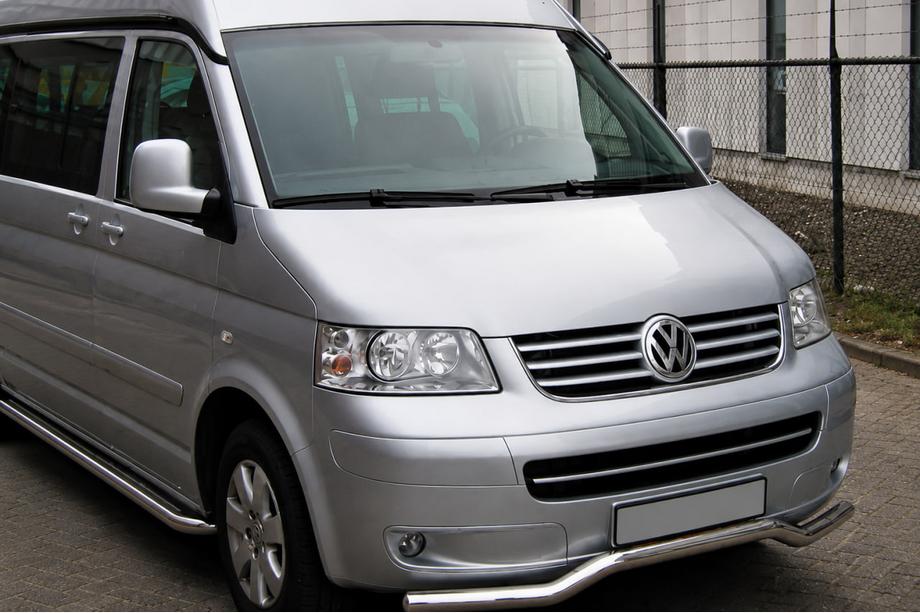 Volkswagen T5 Multivan 2003-2010 рр. Передній захист хвиля (нерж) Image