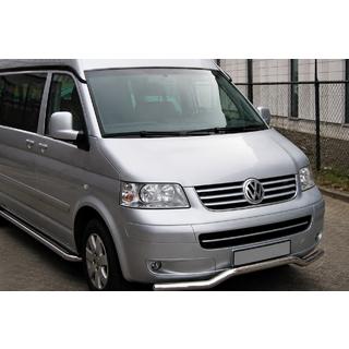 Передній захист хвиля ST007 (нерж) Volkswagen T5 Caravelle 2004-2010 рр.
