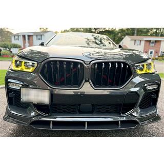 Накладка на передній бампер Carbon V1 (для M-Sport, 2018-2022) BMW X6 G06 2019-2027 рр. фото 2