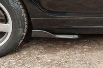 Універсальні Flap накладки на бокові пороги тип-E (2 шт, чорний глянець, ABS-пластик) фото 3