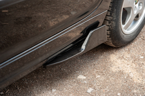 Універсальні Flap накладки на бокові пороги тип-D (2 шт, чорний глянець, ABS-пластик) фото 2