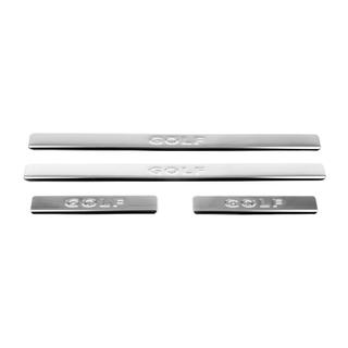 Накладки на пороги OmsaLine V1 (4 шт, нерж) Volkswagen Golf 7/E-Golf 2012-2020 рр. фото 2