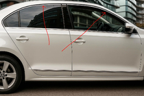 Volkswagen Jetta 2011-2018 рр. Верхні молдинги скла 6 шт, нерж) фото 1