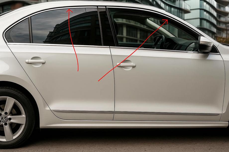 Volkswagen Jetta 2011-2018 рр. Верхні молдинги скла 6 шт, нерж) Image