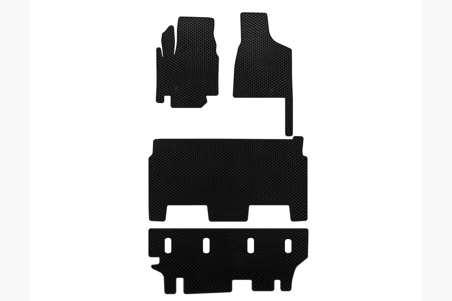 Dodge Grand Caravan V 2008-2020 рр. Килимки EVA (2008-2020, 3 ряди, 8-ми місний/Комплектація SXT, Чорний)