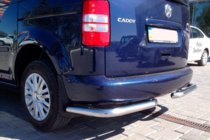 Volkswagen Caddy 2010-2015 рр. Задні куточки AK003 (2 шт., нерж) фото 3