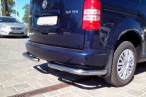 Volkswagen Caddy 2010-2015 рр. Задні куточки AK003 (2 шт., нерж) фото 8