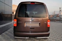 Volkswagen Caddy 2010-2015 рр. Задні куточки AK003 (2 шт., нерж) фото 2