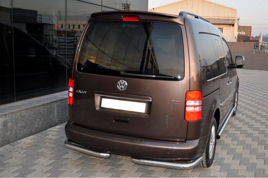 Volkswagen Caddy 2010-2015 рр. Задні куточки AK003 (2 шт., нерж) Image