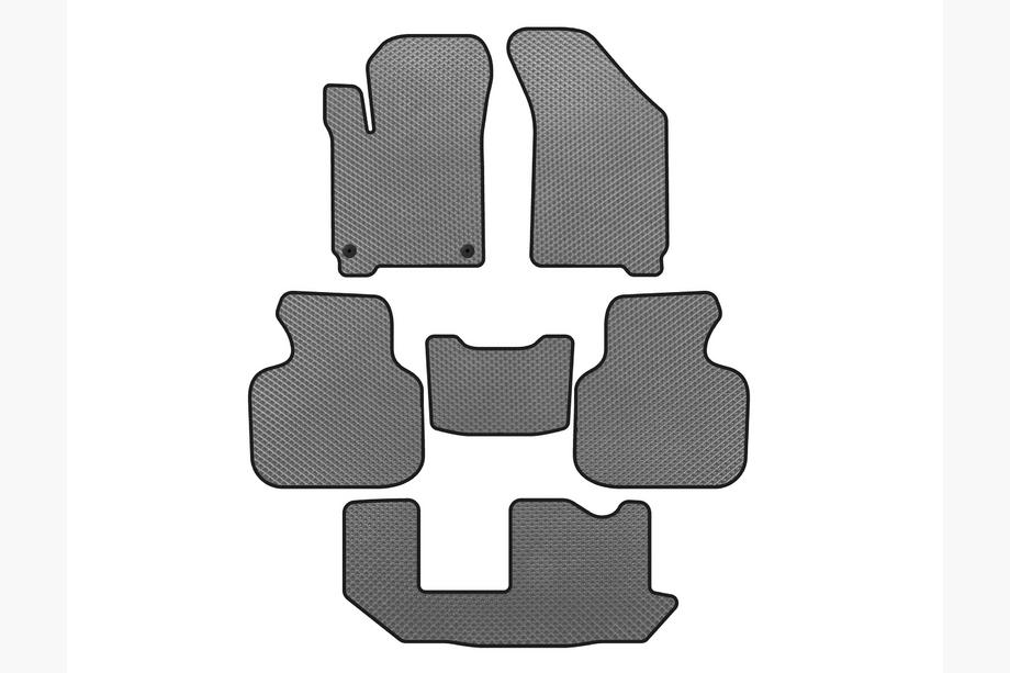 Dodge Journey 2008-2020 рр. Килимки EVA (2011-2020, 3 ряди, 7-ми місний, Сірий) Фото 1