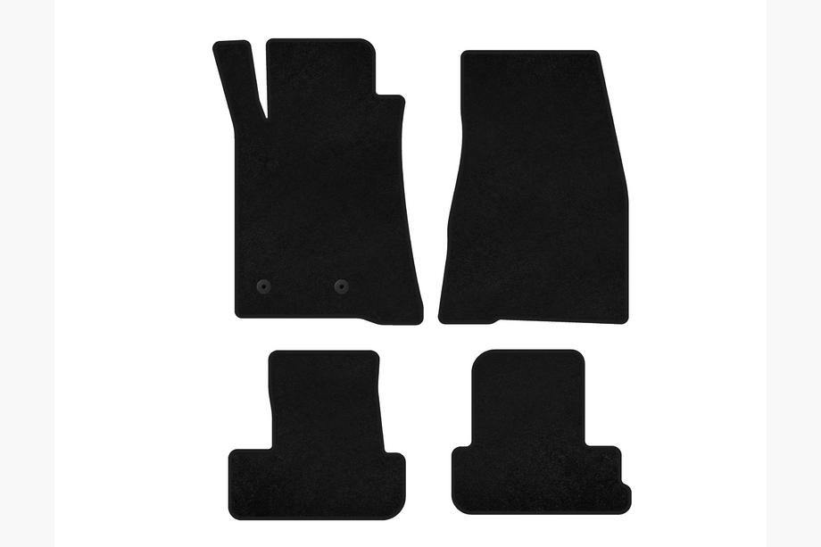 Ford Mustang 2005-2014 рр. Килимки текстильні Premium (2009-2014, GT, Кабріолет, Чорний) Image