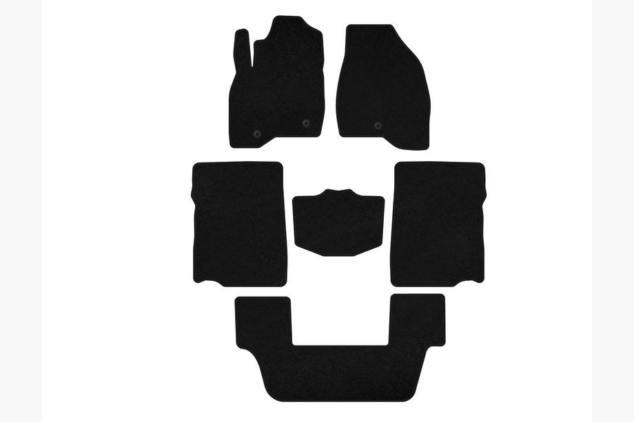 Ford Explorer 2011-2019 рр. Килимки текстильні Classic (2017-2019, 3 ряд, 7-ми місний, Чорний) Image