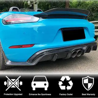 Спойлер V1 (для Boxster, Карбон) Porsche Boxster/Cayman 982 (718) 2016- рр. фото 2