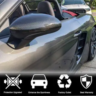 Накладки на дзеркала (Карбон) Porsche Boxster/Cayman 982 (718) 2016- рр. фото 2