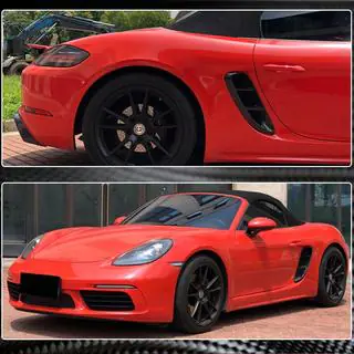 Накладки на передні крила (Карбон) Porsche Boxster/Cayman 982 (718) 2016- рр. фото 4