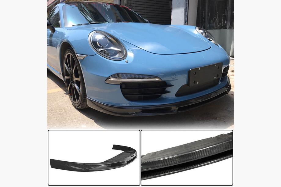 Porsche 911 (991) 2011-2019 рр. Накладка на передній бампер Lip (для Carrera 2011-2015, Карбон) Фото 1