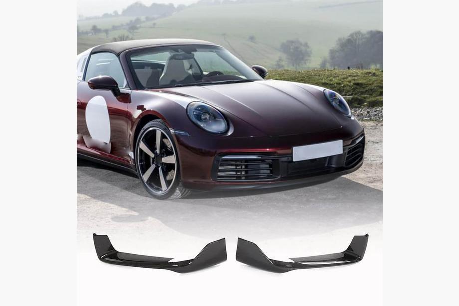 Porsche 911 2018- рр. Накладки на передній бампер Flap (для Carrera 4 S 4S, Карбон) Image