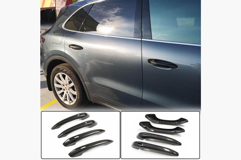 Porsche Cayenne 2018- рр. Накладки на ручки (Карбон) Image