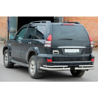 Задні подвійні куточки AK003-1 (2 шт., нерж) Toyota Land Cruiser Prado 120 2002-2009 рр. фото 1