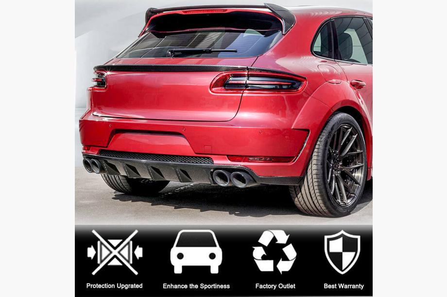 Porsche Macan 2014-2024 рр. Спойлер нижній (2014-2018, Пластик) Фото 4