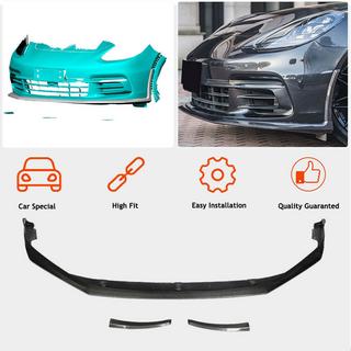 Накладка на передній бампер Lip (2016-2020, Карбон) фото 2