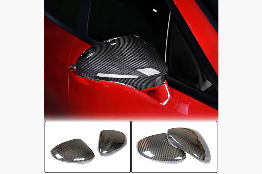 Porsche Panamera 2016-2023 рр. Накладки на дзеркала (2016-2020, Карбон) Image