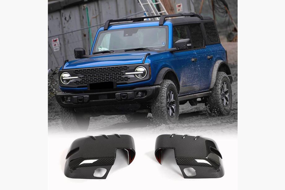 Ford Bronco 2021- рр. Накладки на дзеркала (Карбон) Image
