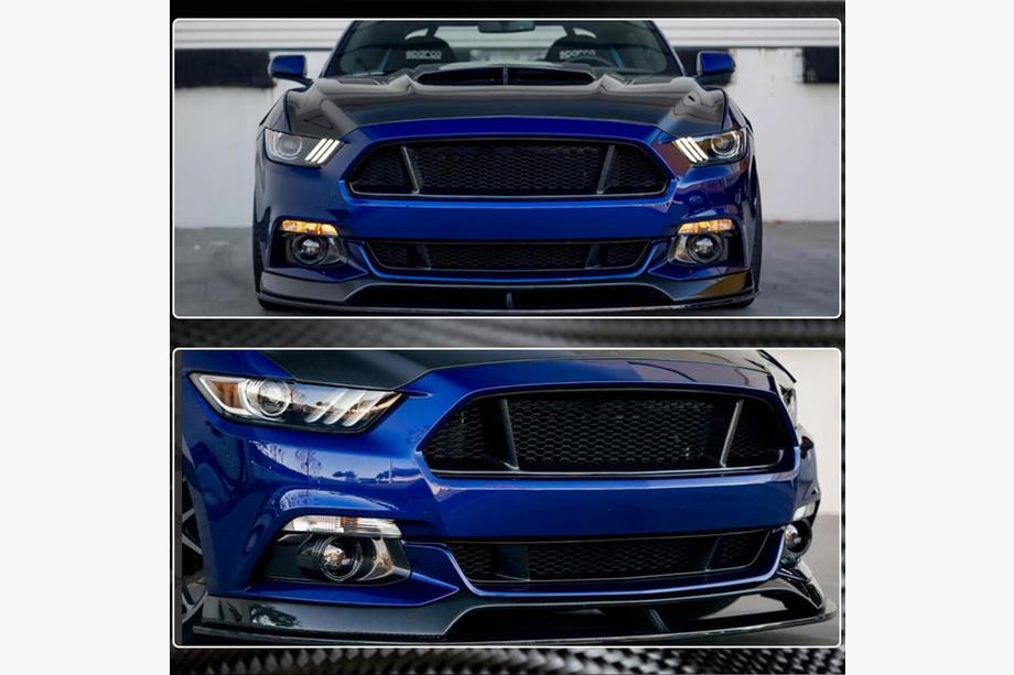 Ford Mustang 2015-2023 рр. Решітка радіатора (2015-2017, Карбон) Фото 3