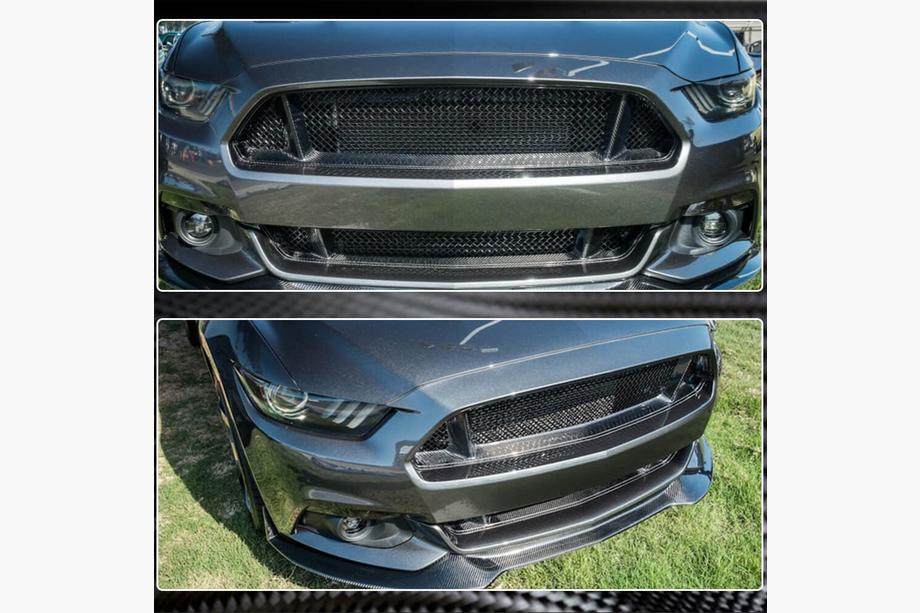 Ford Mustang 2015-2023 рр. Решітка радіатора (2015-2017, Карбон) Фото 4