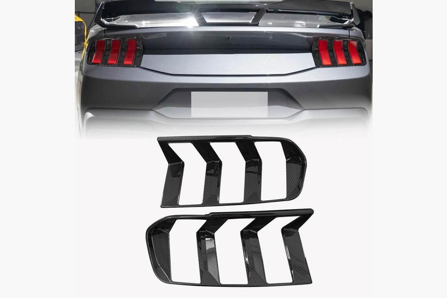 Ford Mustang 2024- рр. Накладки на задні ліхтарі (Карбон) Image