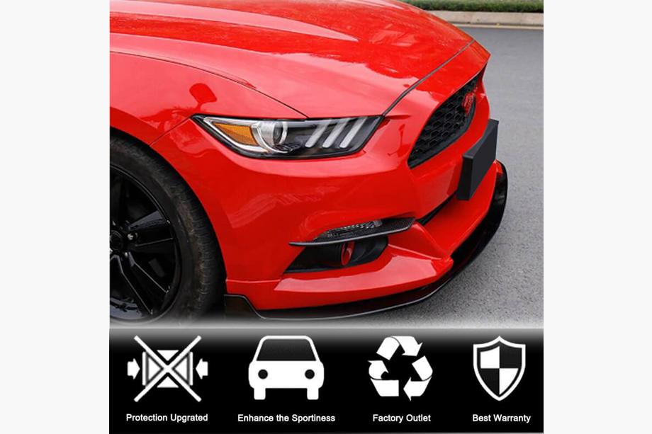 Ford Mustang 2015-2023 рр. Накладки на протитуманки V1 (2015-2017, Карбон) Фото 2