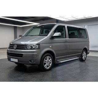 Бокові пороги X5-тип LED (2 шт., Алюм.) Volkswagen T5 2010-2015 рр. фото 1
