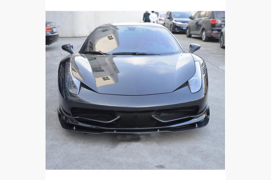 Ferrari 458 Italia 2009-2015 рр. Накладка на передній бампер Lip (2011-2013, Карбон) Фото 4
