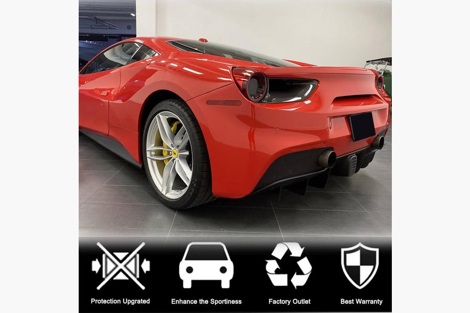Ferrari 488 GTB 2015-2019 рр. Накладки на задні ліхтарі (2015-2017, Карбон) Фото 2