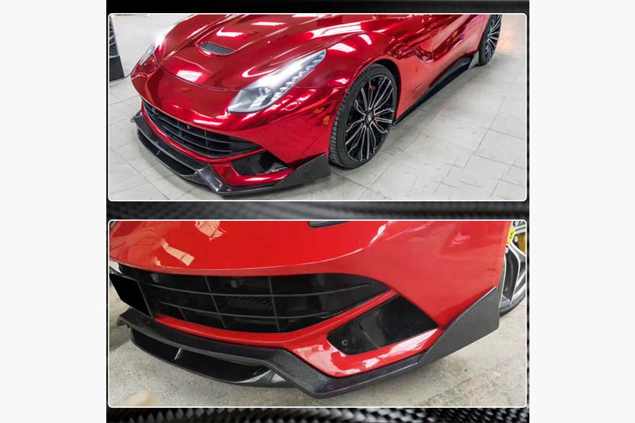 Ferrari F12 Berlinetta 2012-2017 рр. Накладка на передній бампер Lip (2012-2014, Карбон) Фото 4