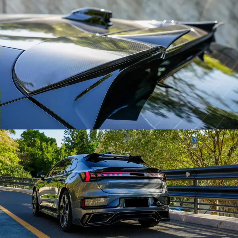 Накладки на спойлер (2021-2024, Карбон) фото 3