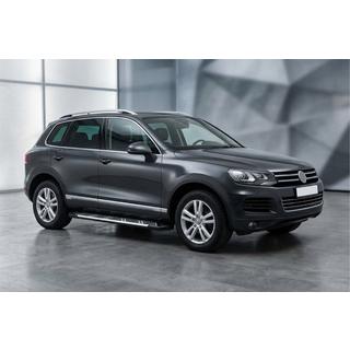 Бокові пороги Sunrise (2 шт., алюм) Volkswagen Touareg 2010-2018 рр. фото 1