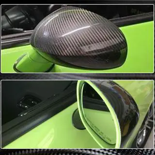 Накладки на дзеркала (Карбон) Dodge Challenger 2008-2023 рр. фото 3