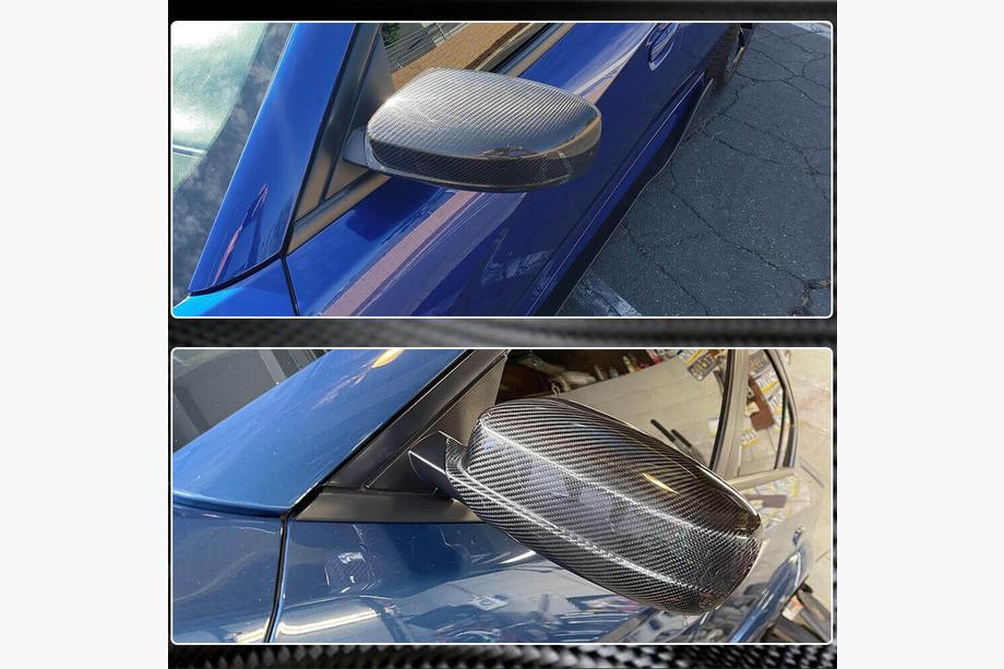 Dodge Charger 2010-2023 рр. Накладки на деркала (Карбон) Фото 4