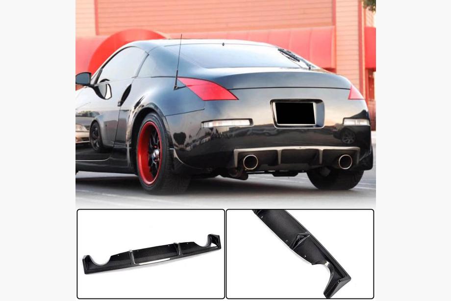 Nissan 350Z 2002-2009 рр. Дифузор заднього бампера (2003-2009, Карбон) Image