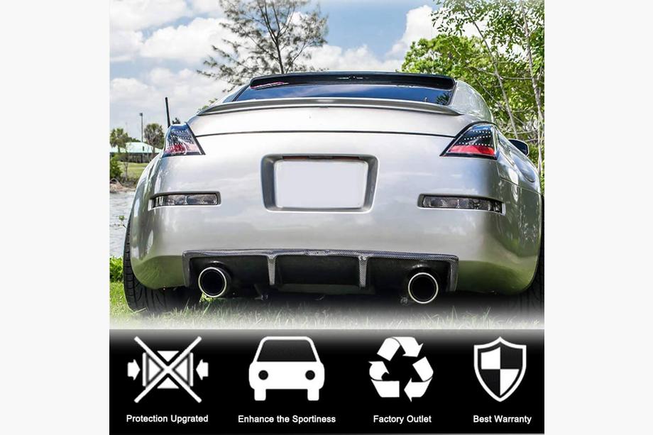 Nissan 350Z 2002-2009 рр. Дифузор заднього бампера (2003-2009, Карбон) Фото 3