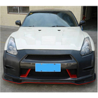 Nissan GT-R 2008-2025 рр. Накладка на передній бампер Lip (2009-2015, Карбон) фото 3