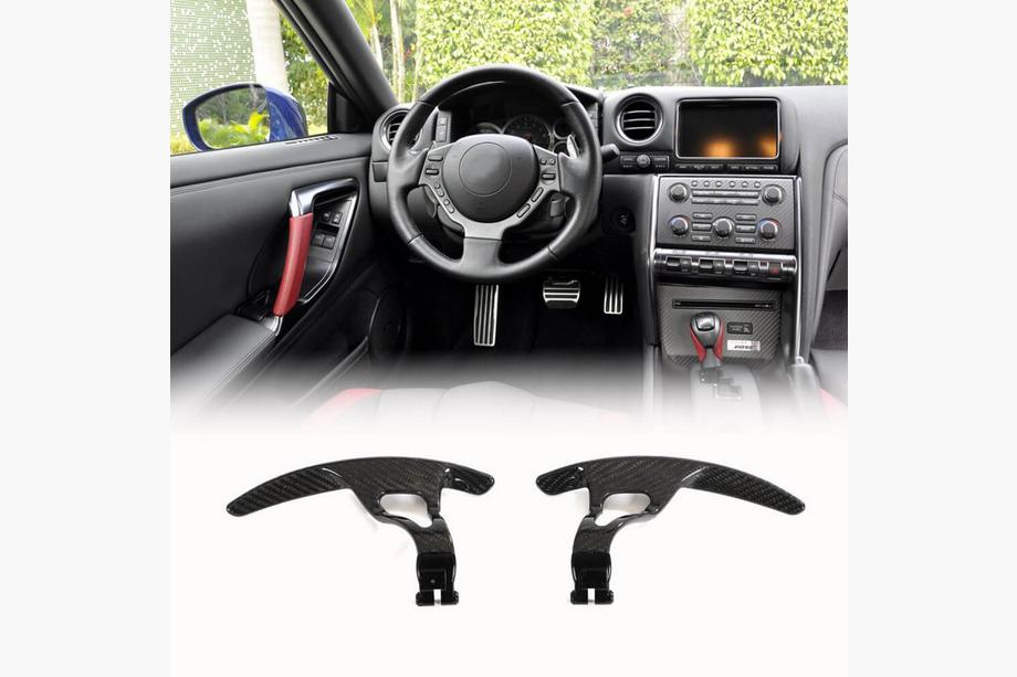 Nissan GT-R 2008-2025 рр. Підкермові пелюстки (2009-2015, Карбон) Image