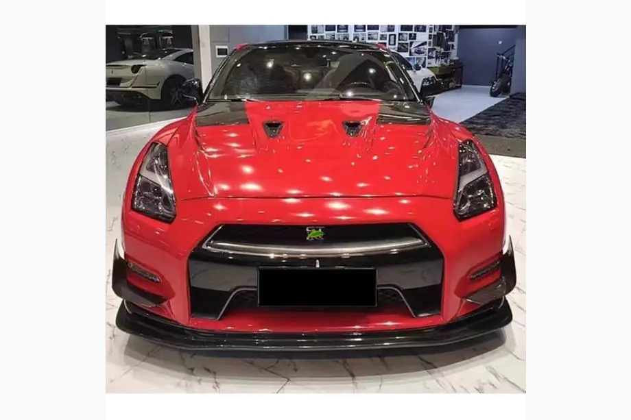 Nissan GT-R 2008-2025 рр. Накладки на передній бампер (2009-2015, Карбон) Фото 2